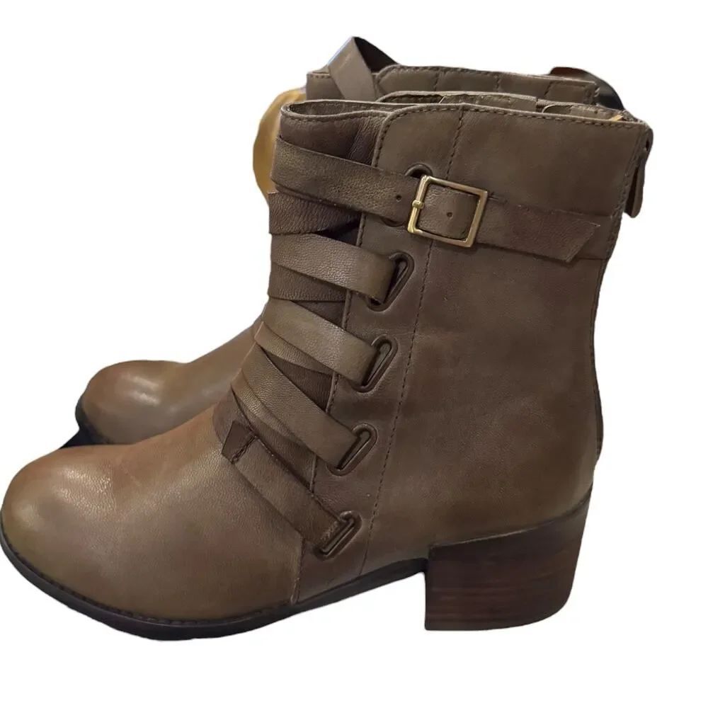 New Antelope Women’s Khaki Taupe Ankle Boots Booties 37 6 6.5
